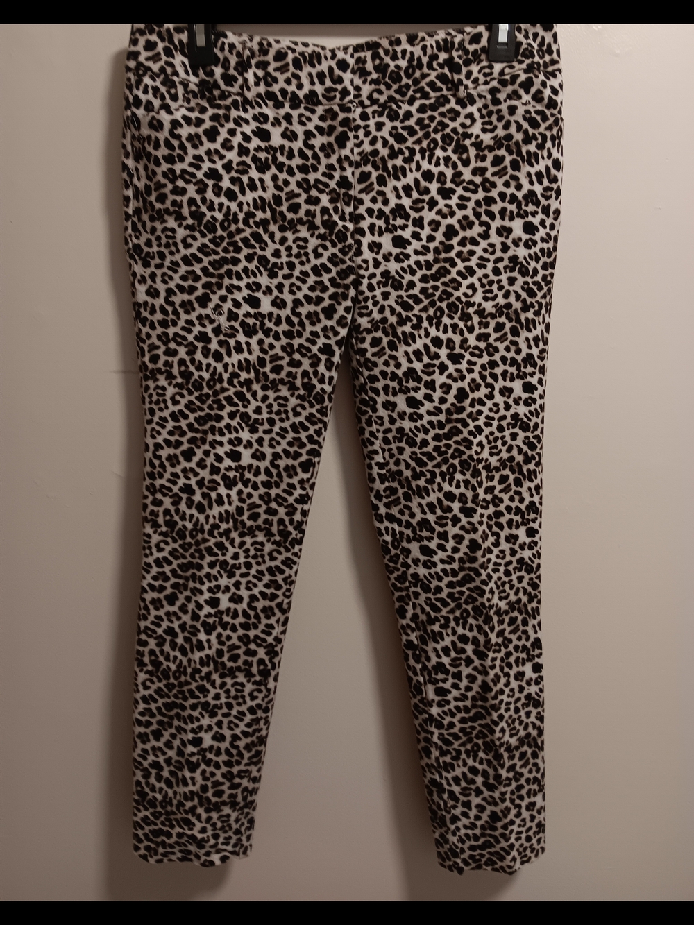 New York & Company Black and Cream Leopard Skinny Jeans